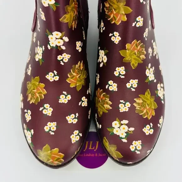 FitFlop Women's Chai Dark Floral Berry Mix Chelsea Ankle Boots N17-621 Size 7.5 - Picture 4 of 11